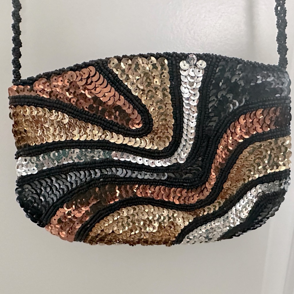 Evening bag. Sequins and beads. Designer Carla Marchi